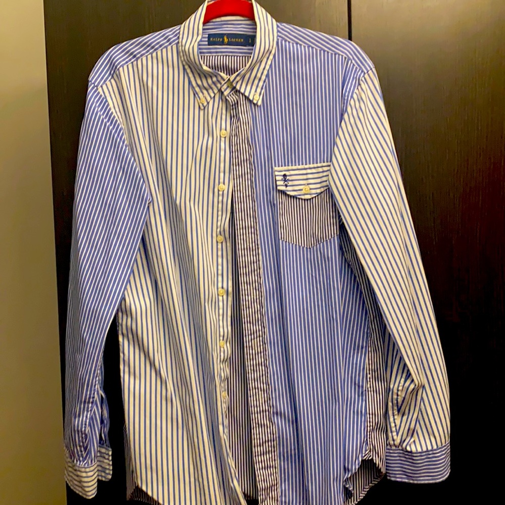 Ralph Lauren Large Shirt. Light Blue and white stripes